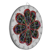 Blume Dart Board mit schwarzem Glitzer Dartscheibe (Vorderseite Links)