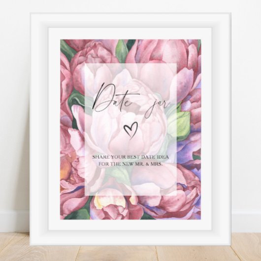 Blume - datiert Nachtgedanken. Date Jar Bridgame Poster