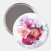 Blume Decor 12 Magnet (Vorderseite/Rückseite)