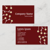 Blume - Deep Maroon 660000 Visitenkarte (Vorne/Hinten)