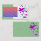 Blume Deko Business Card Visitenkarte (Vorne/Hinten)