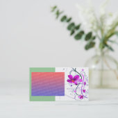 Blume Deko Business Card Visitenkarte (Stehend Vorderseite)