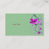 Blume Deko Business Card Visitenkarte (Rückseite)
