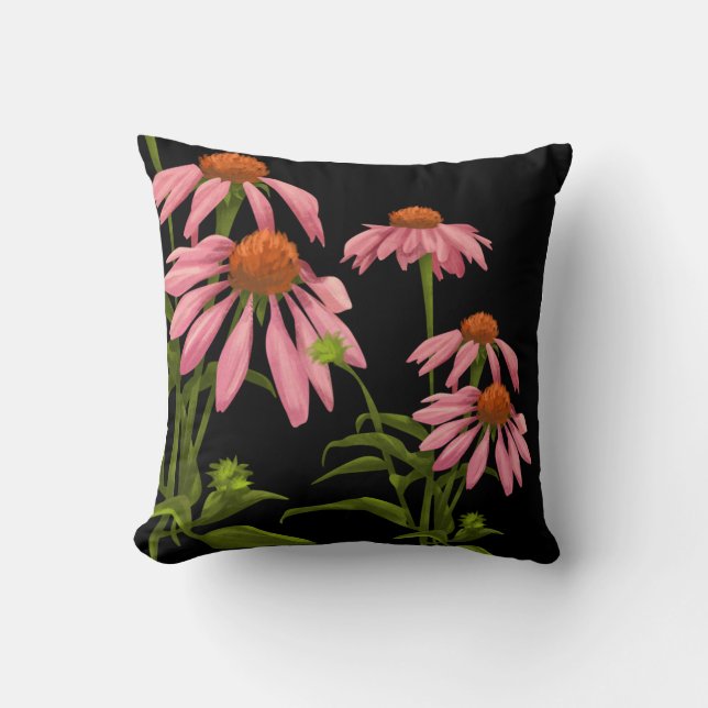 Blume dekorieren werfen Kissen (Vorderseite)