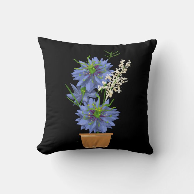 Blume dekorieren werfen Kissen (Vorderseite)