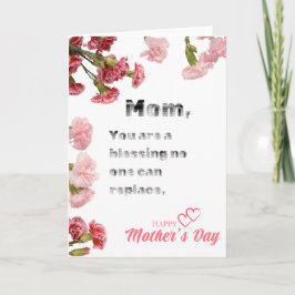 Blume Dekorierte Mama ist eine Segen-Urlaubskarte Karte