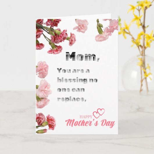 Blume Dekorierte Mama ist eine Segen-Urlaubskarte Karte (Gelbe Blume)