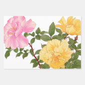 Blume Dekoupage Trio Set Illustrationen Geschenkpapier Set (Vorderseite)