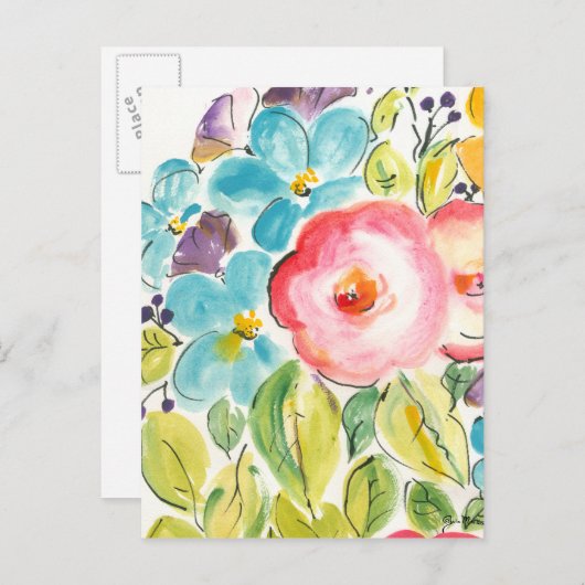 Blume Delight II Postkarte (Vorne/Hinten)