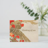 Blume, denken Sie an Sie Postkarte (Stehend Vorderseite)