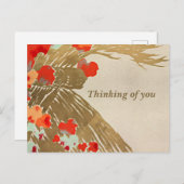 Blume, denken Sie an Sie Postkarte (Vorne/Hinten)