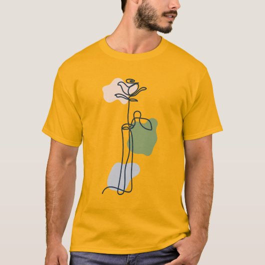 Blume der abstrakten Rose T-Shirt (Vorderseite)