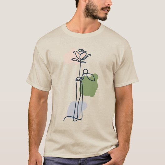 Blume der abstrakten Rose T-Shirt (Vorderseite)