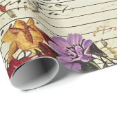 Blume der alten Junk-Zeitschrift Geschenkpapier (Rolleneckpunkt)