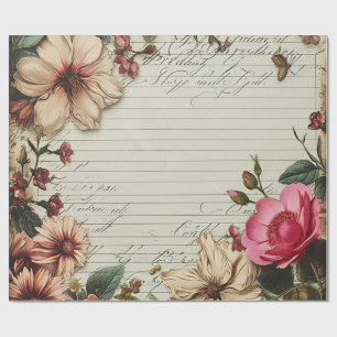 Blume der alten Junk-Zeitschrift Geschenkpapier