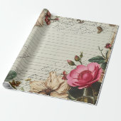 Blume der alten Junk-Zeitschrift Geschenkpapier (Ungerollt)
