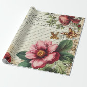 Blume der alten Junk-Zeitschrift Geschenkpapier (Ungerollt)