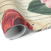 Blume der alten Junk-Zeitschrift Geschenkpapier (Rolleneckpunkt)