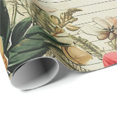 Blume der alten Junk-Zeitschrift Geschenkpapier (Rolleneckpunkt)