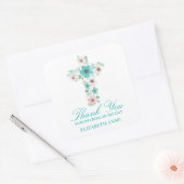 Blume der Aquarellbilder Quadratischer Aufkleber (Umschlag)