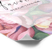 Blume der Aquarellfarben - Brautfavoriten, bitte n Poster (Ecke)