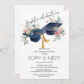 Blume der Aquarellfarben Einladung (Vorne/Hinten)