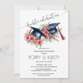 Blume der Aquarellfarben Einladung (Vorderseite)