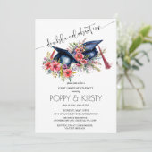 Blume der Aquarellfarben Einladung (Stehend Vorderseite)