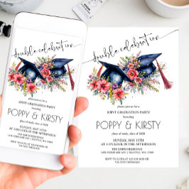 Blume der Aquarellfarben Einladung