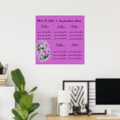 Blume der Aquarellfarben Poster (Heimbüro)