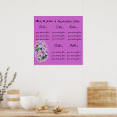 Blume der Aquarellfarben Poster (Küche)