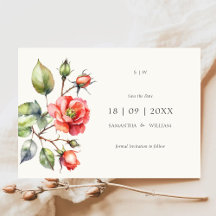 Blume der Aquarellfarben Save the Date