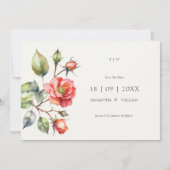 Blume der Aquarellfarben Save the Date Einladung (Vorderseite)