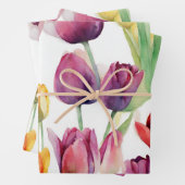 Blume der Aquarellfärbung Geschenkpapier Set (Beispiel)