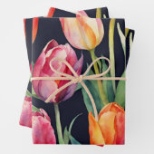 Blume der Aquarellfärbung Geschenkpapier Set (Beispiel)