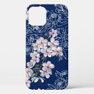 Blume der Aquarellfärbung mit Zweiglinie Case-Mate iPhone Hülle