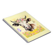 Blume der Aquarellkühe auf einer Wiese Notizblock (Rechte Seite)