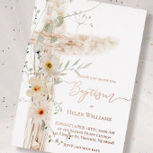 Blume der Aquarellwiese überqueren Taufe Folieneinladung