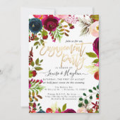 Blume der Begegnungspartei Wasserfarben, Burgund-M Ankündigung (Vorderseite)