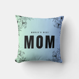 Blume der besten Mama der Welt Blütenschwarz Kissen