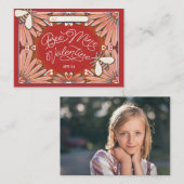 Blume der Biene Rosa Unterricht Valentine Begleitkarte (Vorne/Hinten)