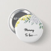 Blume der Biene. werdende Mutter Button (Vorne & Hinten)