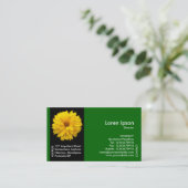Blume der Black Side Band - Gelbe Chrysanth - Grün Visitenkarte (Stehend Vorderseite)