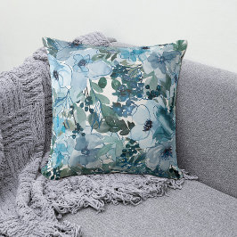 Blume der blauen Linie und des Berries Throw Kisse Kissen