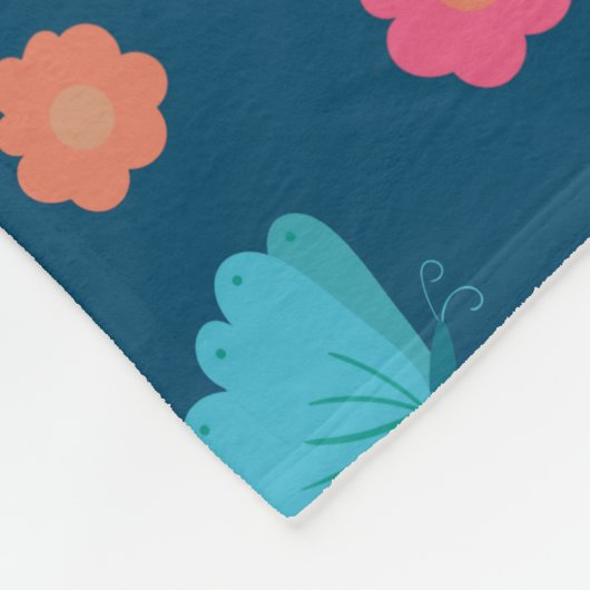 Blume der Blauen Schmetterlingsblume Fleecedecke (Ecke)