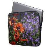 Blume der blorfarbenen Orangenpfeife Laptopschutzhülle (Vorderseite Links)