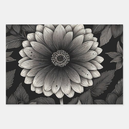 Blume der Blumendarstellung Geschenkpapier Set (Vorderseite 3)