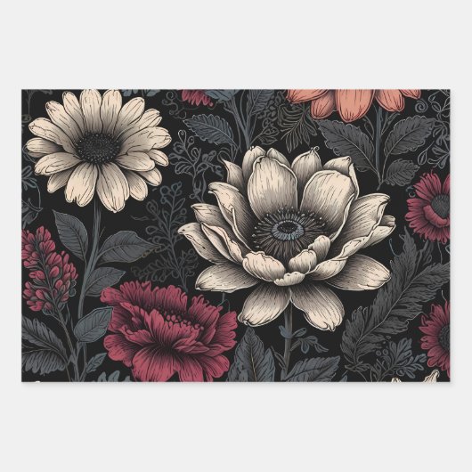 Blume der Blumendarstellung Geschenkpapier Set (Vorderseite)