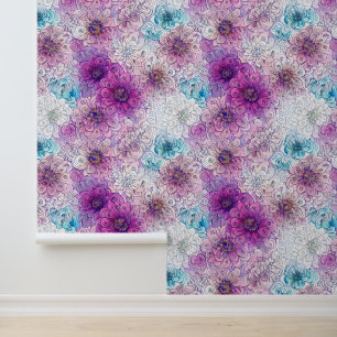 Blume der Blumenkolorwand Tapete