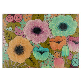 Blume der Blumenmalerei Künstler Pip Gerard Schneidebrett